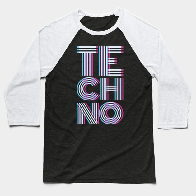 Techno Electronic Style Baseball T-Shirt by avshirtnation